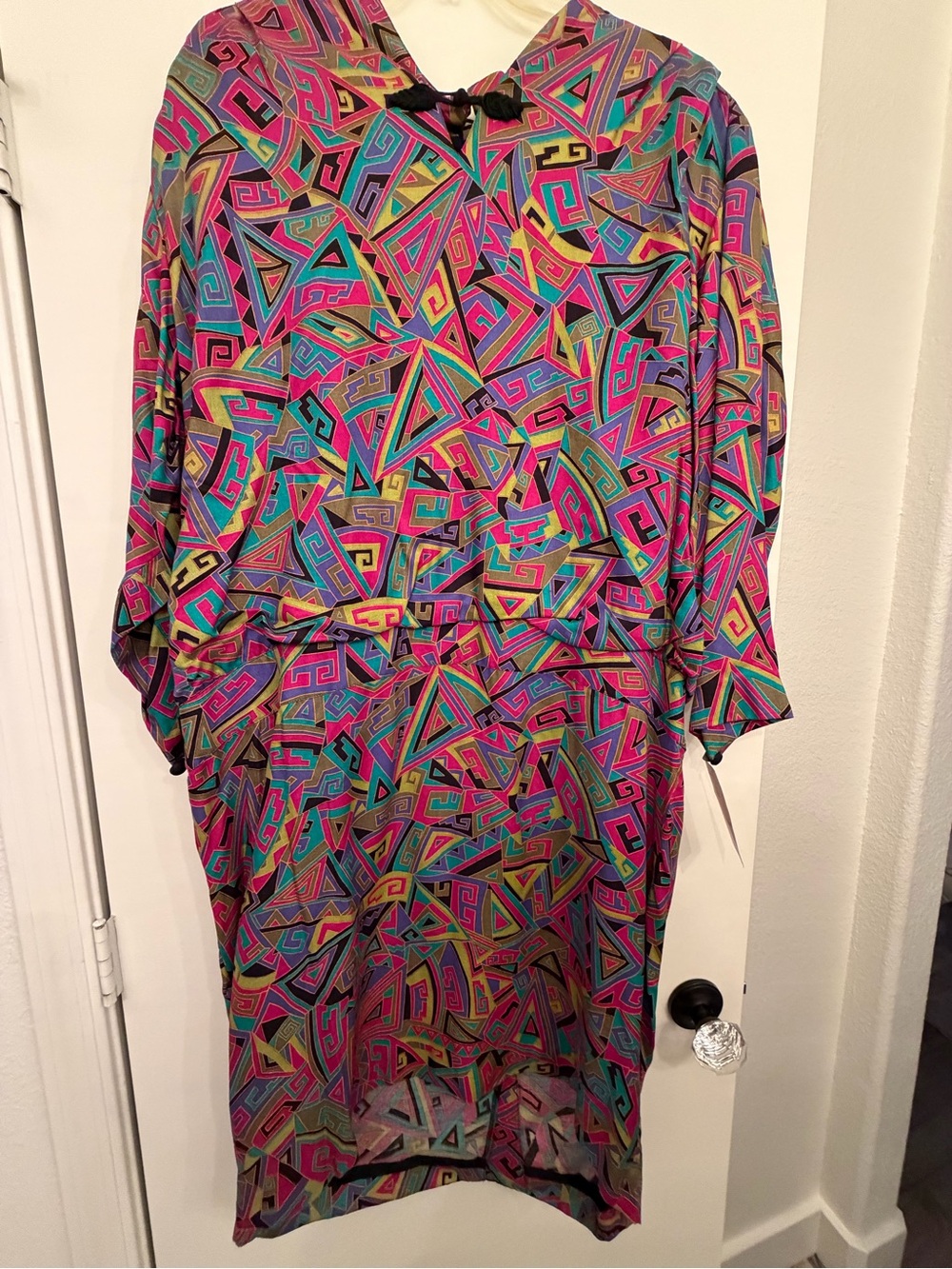 Vintage- Liz Claiborne, Multicolor Geometric Print Women’s Dress